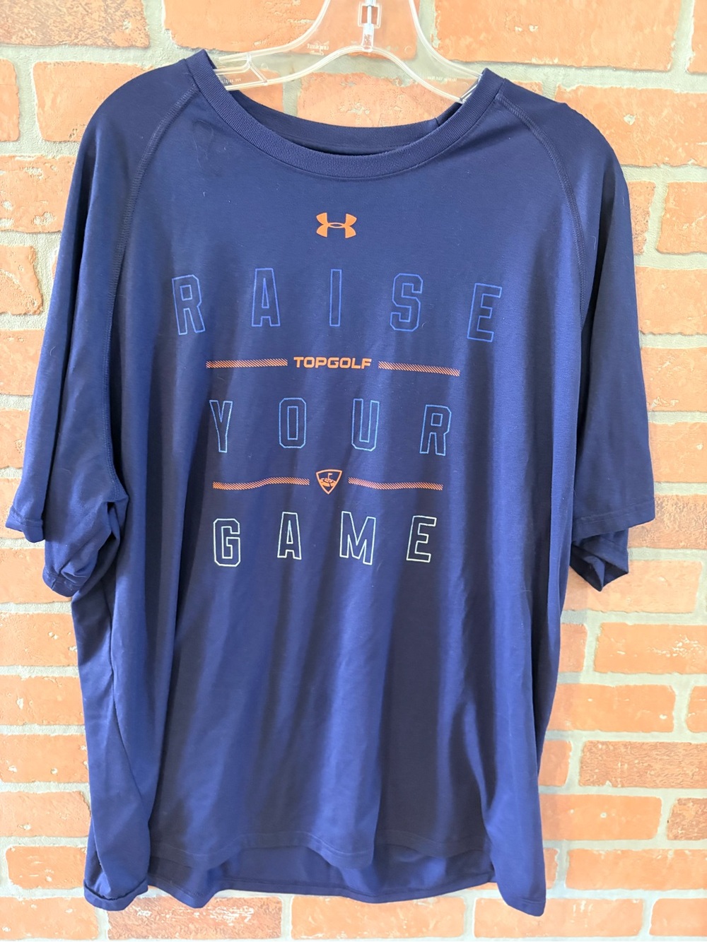 Under Armour Topgolf Navy Performance Tee - “Raise Your Game”- size 2XL